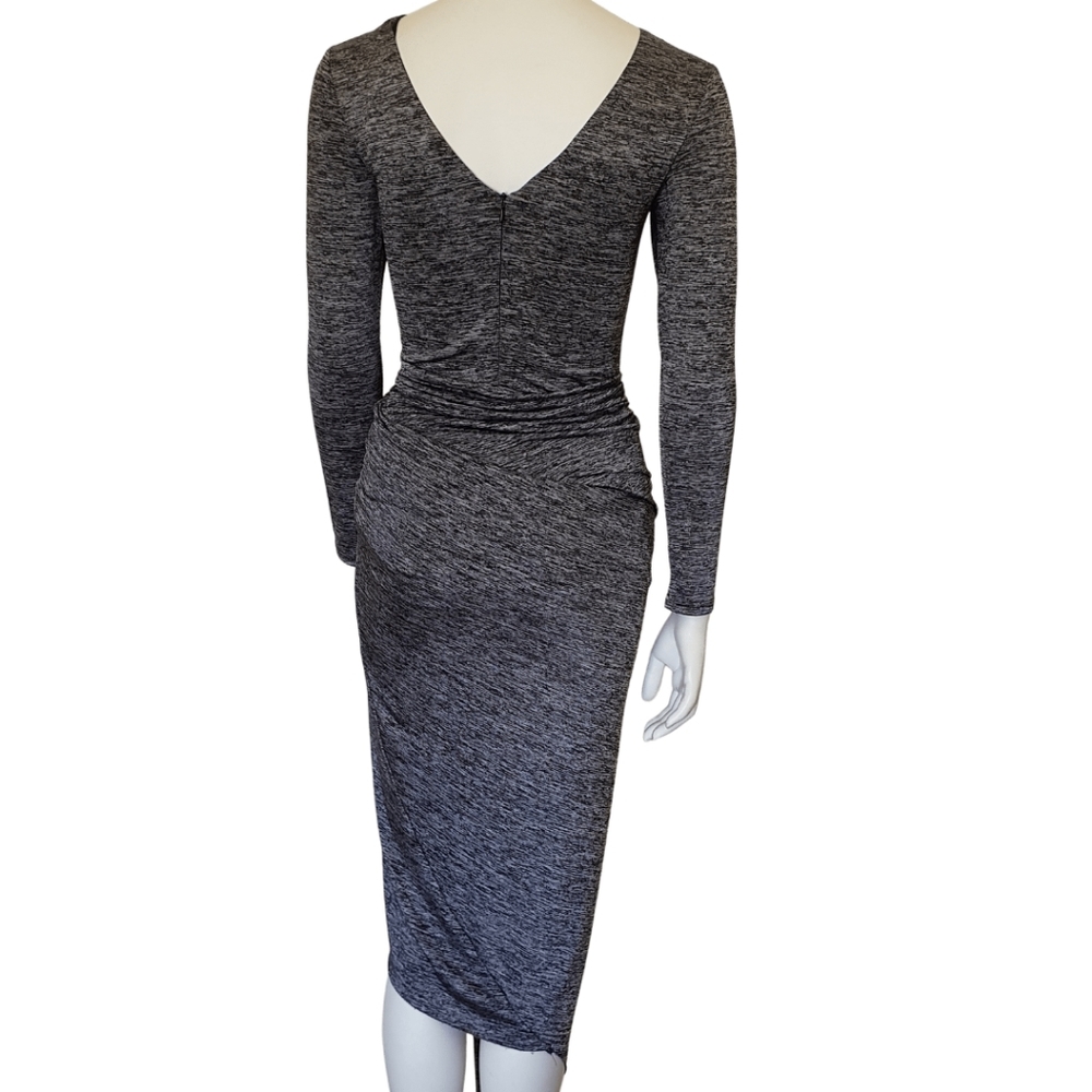 Ava. Klum Dress Long Sleeve Scoop Neckline | Zip Back | V-Neck Back | 65% Cotton - Picture 2 of 12
